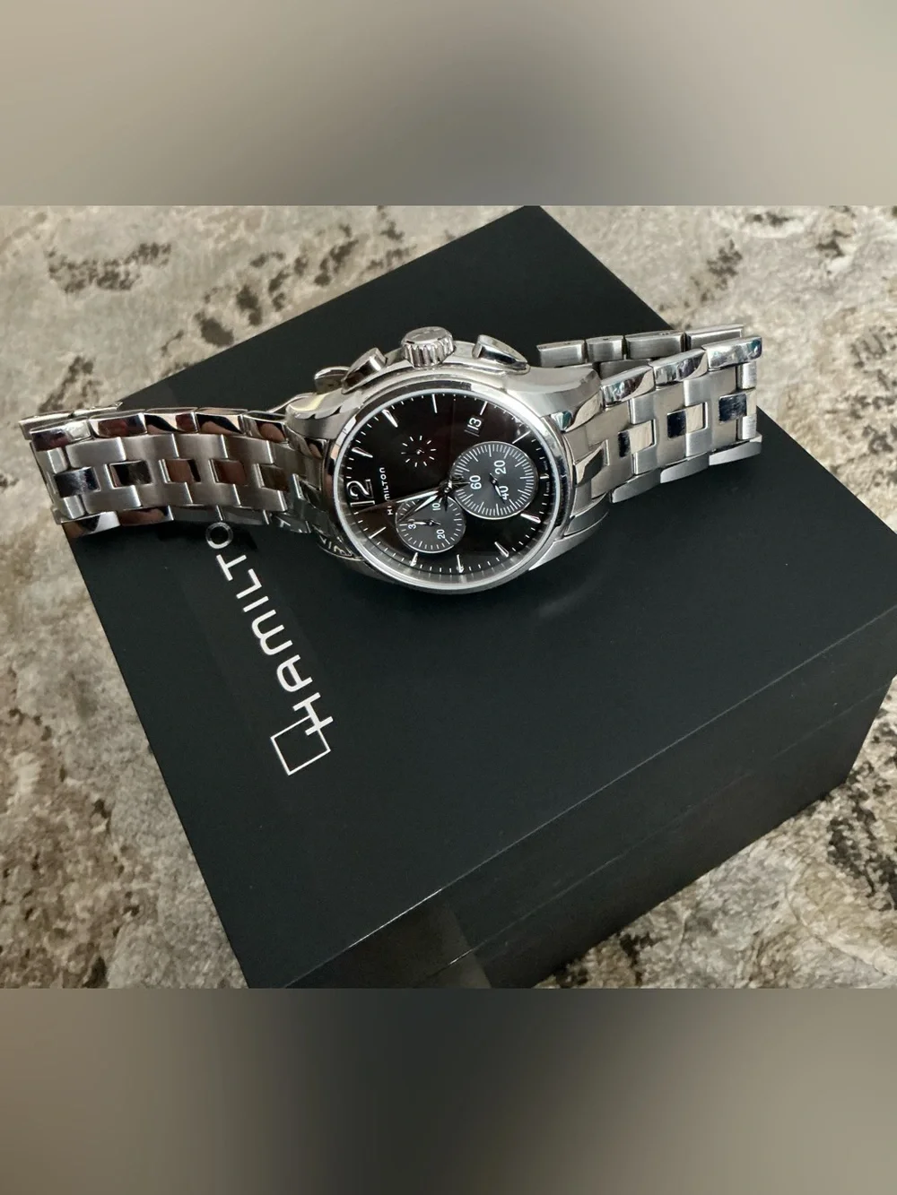 BIG and BEAUTIFUL Hamilton Men's Silver Stainless Steel Watch 🔥
